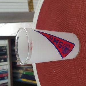 SMU Mascot Frosted Glass  5" Tumbler